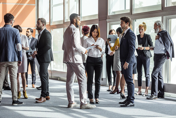 group of people networking